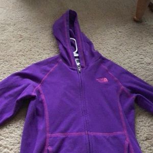 North Face zip up sweatshirt